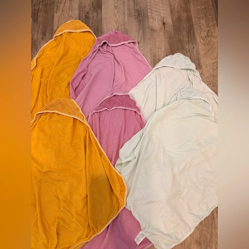 Baby Hooded Towel - Pink, Yellow, Cream